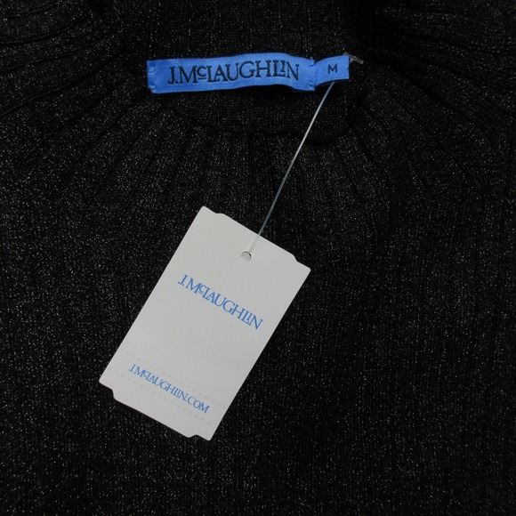 J. McLaughlin Maeve Sweater Skirt Matching Set M Black Metallic Midi Formal - Picture 5 of 13